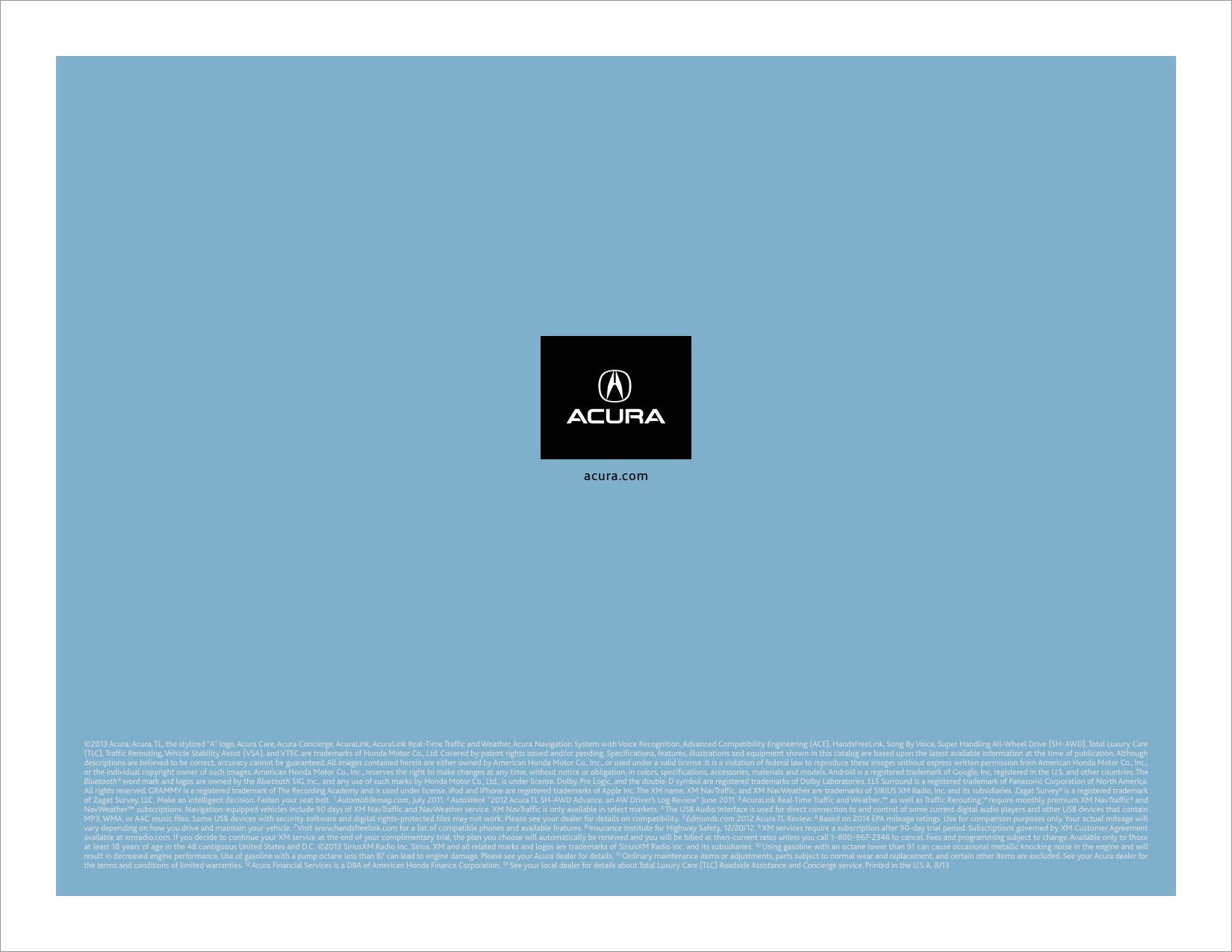 2014 Acura TL Brochure Page 27